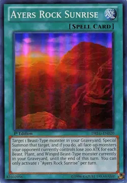 DRLG-EN020 Ayers Rock Sunrise Super Rare 1st Edition Near Mint YuGiOh TCG - Image 1