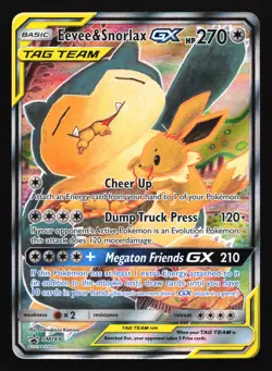 Eevee & Snorlax GX SM169 Sun & Moon Black Star Promo Pokemon Card - Image 1