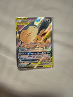 Pokemon Card EEVEE & SNORLAX GX Tag Team SM169 Black Star Promo - NM/M - Image 1