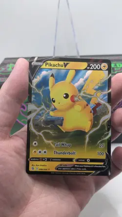 Pikachu V 086/264 Holo Ultra Rare Swsh08: Fusion Strike Pokemon TCG NM / Mint - Image 3