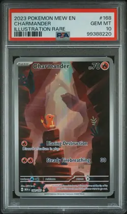 Pokemon SV Scarlet & Violet 151 Illustration Rare Charmander 168/165 PSA 10 GEM! - Image 3