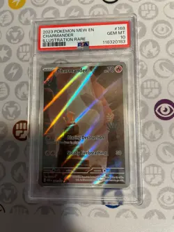 Pokemon SV Scarlet & Violet 151 Illustration Rare Charmander 168/165 PSA 10 GEM! - Image 1