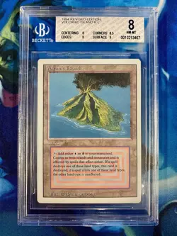 Beckett Grading Services (BGS) 1994 Revised Edition Volcanic Island R L 8 NM-MT - Image 1