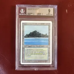 1994 Magic The Gathering Revised Dual Land Tropical Island BGS 9 Quad MTG - Image 1