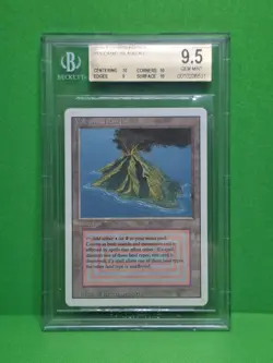 MAGIC THE GATHERING MTG 1994 REVISED ED VOLCANIC ISLAND RARE BGS 9.5 - Image 1