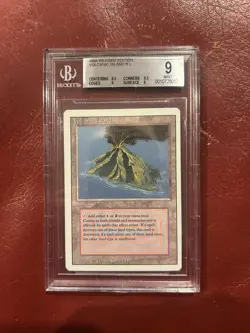 MAGIC THE GATHERING REVISED VOLCANIC ISLAND BGS 9 MTG 1994 - Image 1
