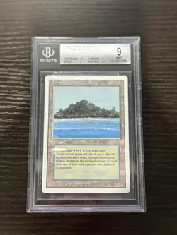 Tropical Island x1 mtg Revised BGS Beckett Grade Services 9 Quad++ (9.5,9.5,9,9) - Image 1