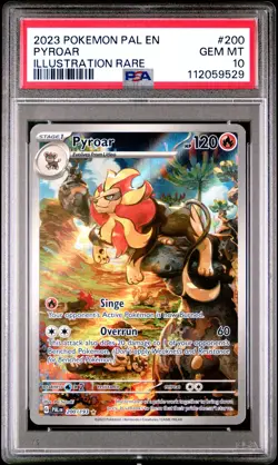 2023 POKEMON PAL EN-PALDEA EVOLVED ILLUSTRATION RARE #200 PYROAR PSA 10 - Image 1