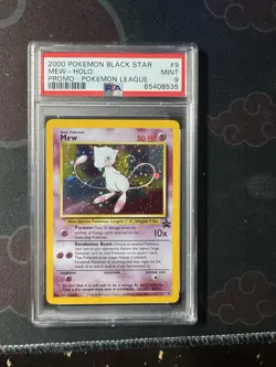 Pokemon Mew TCG 2000 Black Star Promo Holo Card PSA 9 Mint SWIRLY - Image 1