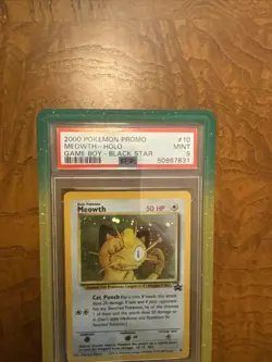 Pokemon TCG Meowth Black Star Promos Holo PSA 9 Mint #10 - Image 1