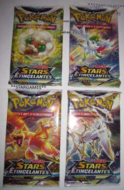 POKEMON NEUF LOT 4 BOOSTER SCELLES ARTSET STARS ETINCELANTES FRENCH NON TRIES - Image 1
