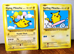 POKEMON FLYING PIKACHU 110/108 & SURFING PIKACHU 111/108 SECRET RARES EVOLUTIONS - Image 1