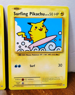 POKEMON FLYING PIKACHU 110/108 & SURFING PIKACHU 111/108 SECRET RARES EVOLUTIONS - Image 3