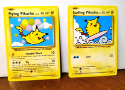 POKEMON FLYING PIKACHU 110/108 & SURFING PIKACHU 111/108 SECRET RARES EVOLUTIONS - Image 1