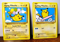 POKEMON FLYING PIKACHU 110/108 & SURFING PIKACHU 111/108 SECRET RARES EVOLUTIONS - Image 1