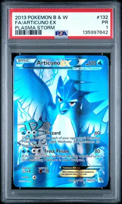 PSA 1 Articuno EX 132/135 2013 Plasma Storm Ultra Rare Pokemon Card - Image 1