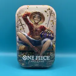 One Piece Trading Card Game Tin Pack Set Vol 2 Monkey D Luffy New Sealed - Image 1