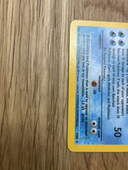 Pokemon TCG Articuno Holo Unlimited Rare Card 2/62 Fossil Set LP+ - Image 5