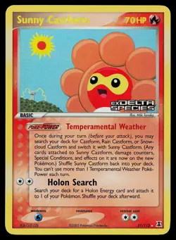 Pokemon Card - Sunny Castform Delta Species 31/113 Rare Reverse Holo Stamped - Image 1