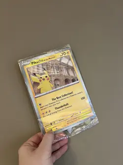 Pikachu At The Museum, Pokemon X Natural History Museum Jumbo Promo Pokemon Card - Image 1