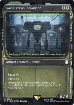 Securitron Squadron (Showcase Foil) Universes Beyond: Fallout NM/LP MTG Card - Image 1