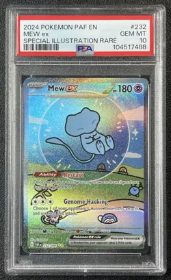 MEW EX PSA 10 2024 POKEMON PAF EN #232/091 SPECIAL ILLUSTRATION RARE SIR 7488 - Image 1