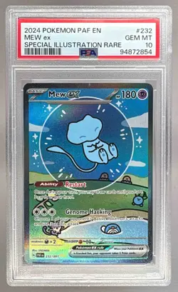 94872854 Mew ex 2024 Pokemon SV Paldean Fates PAF EN #232 SIR PSA 10 - Image 1