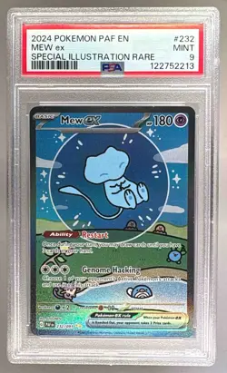 Mew ex 2024 Pokemon Scarlet Violet Paldean Fates - PAF EN #232 SIR PSA 9 - Image 1