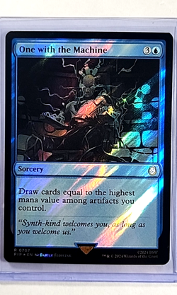 2024 MTG Magic The Gathering PIP Fallout Surge Foil #707 One With The Machine - Image 1