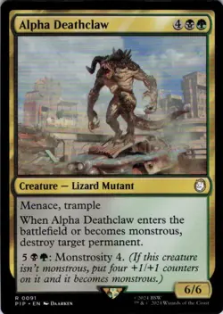 MTG Alpha Deathclaw (91) | NM | Universes Beyond: Fallout {PIP} - Image 1