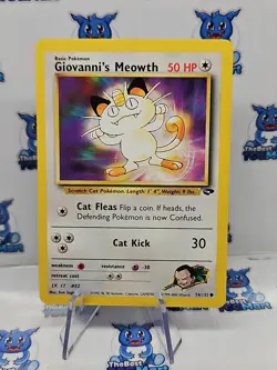 Giovanni's Meowth 74/132 Pokemon Gym Challenge LP - Image 1