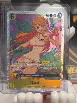 One Piece Nami OP08-106 Two Legends Full Art Foil One Piece TCG Double Sleeved - Image 3