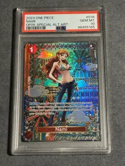 PSA 10 GEM MINT Nami SP OP01-016 OP05 Awakening of the New Era One Piece TCG - Image 1