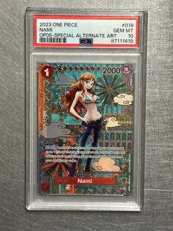 PSA 10 GEM MINT Nami SP OP01-016 OP05 Awakening of the New Era One Piece TCG - Image 1
