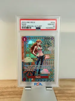 PSA 10 GEM MINT Nami SP OP01-016 OP05 Awakening of the New Era One Piece TCG - Image 1