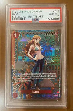 Nami SP OP01-016 One Piece OP05 Awakening of the New Era PSA 10 Gem Mint - Image 1