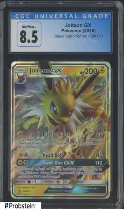 2019 Pokemon TCG S&M BSP #SM173 Jolteon GX CGC 8.5 NM/MINT+ - Image 1