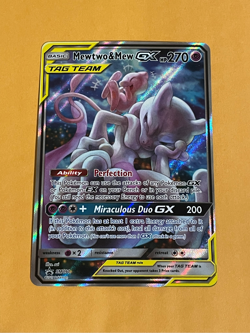 2019 Pokemon Sun Moon Tag Team Mewtwo Mew GX FA BSP Black Star Promo #SM191 NM A - Image 1