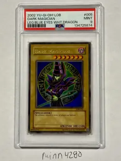Dark Magician LOB-005 The Legend of Blue Eyes White Dragon PSA 9 2002 Yu-Gi-Oh! - Image 1