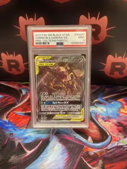 PSA 9 2020 POKEMON SM BLACK STAR PROMO #SM241 UMBREON & DARKRAI GX TAG TEAM - Image 1