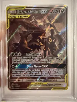 Pokemon Card - Umbreon and Darkrai GX SM241 Sun and Moon Black Star Promo PSA 9 - Image 3