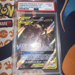 PSA 9 2020 POKEMON SM BLACK STAR PROMO #SM241 UMBREON & DARKRAI GX TAG TEAM - Image 2