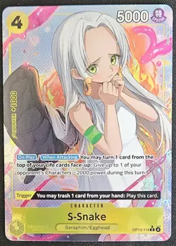 S-Snake (Alt Art) OP13-114 R Carrying on His Will - ONE PIECE Card Game ENGLISH - Image 1