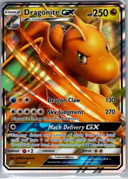 Dragonite GX 152/236 SM - Unified Minds - Pokemon Card - NM - Image 1