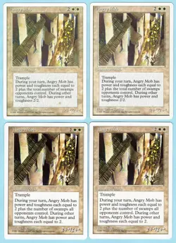 Angry Mob x4 4x Various Sets PLAYSET White Uncommon Creature MTG NM AZ1 - Image 1
