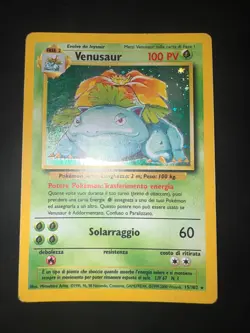 Carta Pokemon Venusaur 15/102 Rara Holo | Set Base Italiano Vintage - Image 1