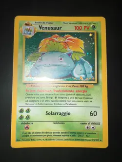 Carta Pokemon Venusaur 15/102 Rara Holo | Set Base Italiano Vintage - Image 2