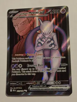 Team Rocket's Mewtwo ex 213/182 Sv10: Destined Rivals Full Art Holo Pokemon TCG - Image 1