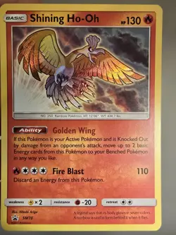 Pokemon TCG Shining Ho-Oh SM70 Holo Black Star Promo Card Sun & Moon NM - Image 2