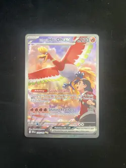Pokemon TCG Ethan's Ho-Oh EX Sir 230/182 Destined Rivals Light Play Ultra Rare - Image 1